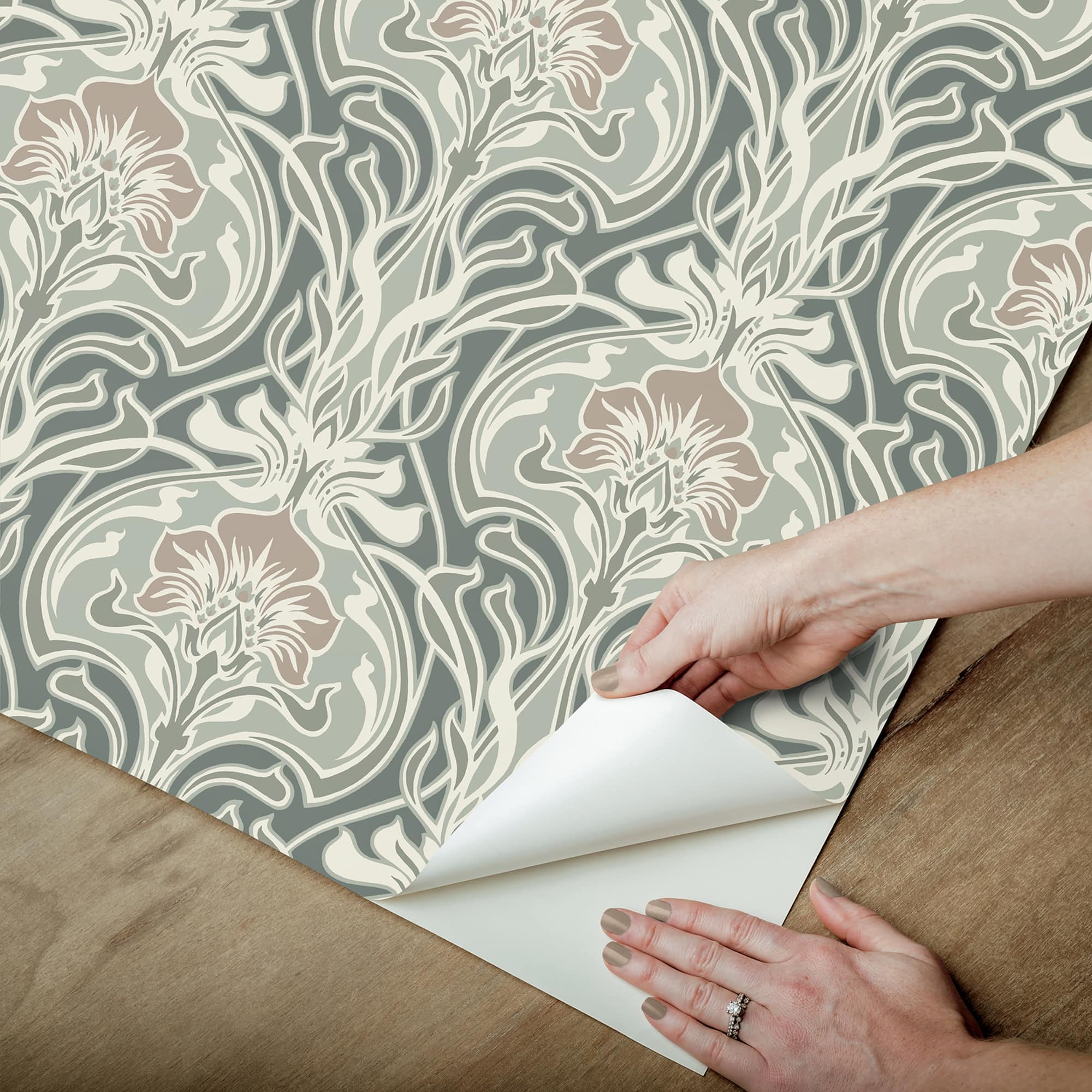 NuWallpaper Fallon Brown Peel & Stick Wallpaper